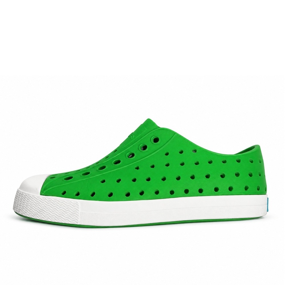 Native C10 Jefferson Slip On Shoes Green Perforated Water Friendly Sneakers